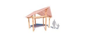 Abri pour aire de jeux en plein air