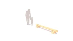 Banc en bois rond (2,5 m)