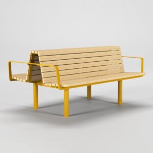 Banc Skala 180 dos a dos - mobilier urbain Glänta Skala distribué par Playgones