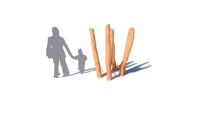Poteaux d&rsquo;escalade forestiers (x6)