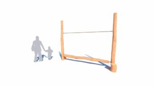 Parcours d&rsquo;accrobranche avec des rondins instables