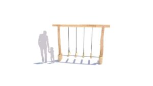 Tronçons de bois suspendus