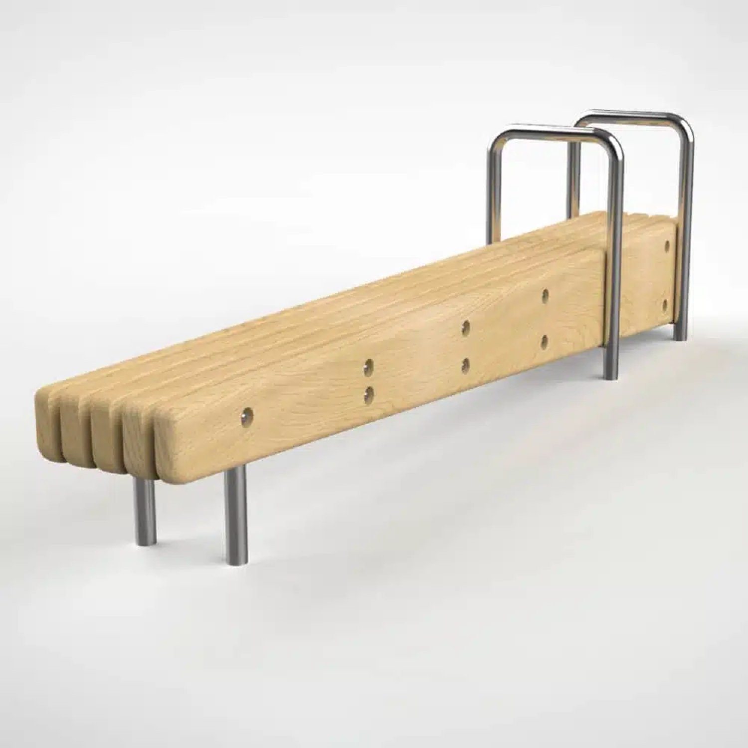 Banc design Glänta en chêne et inox