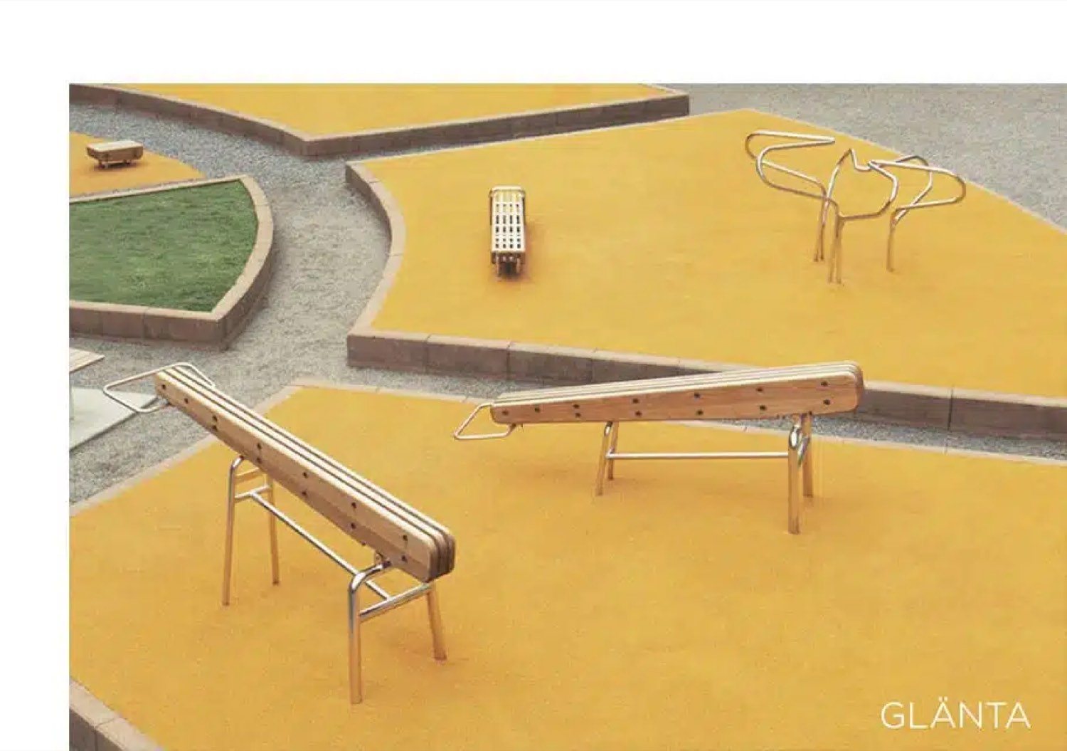 Espace de fitness Glänta, poutres en chêne et agrès inox