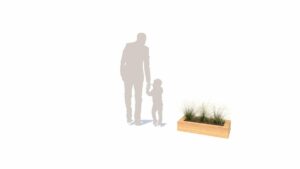 Jardinière (0,2 m de haut x 1 m x 0,6 m)