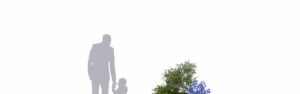 Jardinière avec siège (0,6 m de hauteur x 1,5 m de longueur)