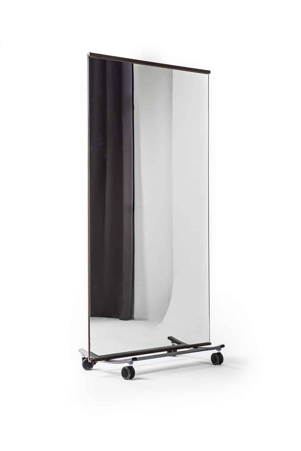 Miroir mural mobile sur roulettes Playgones Miroir mural mobile sur roulettes Playgones