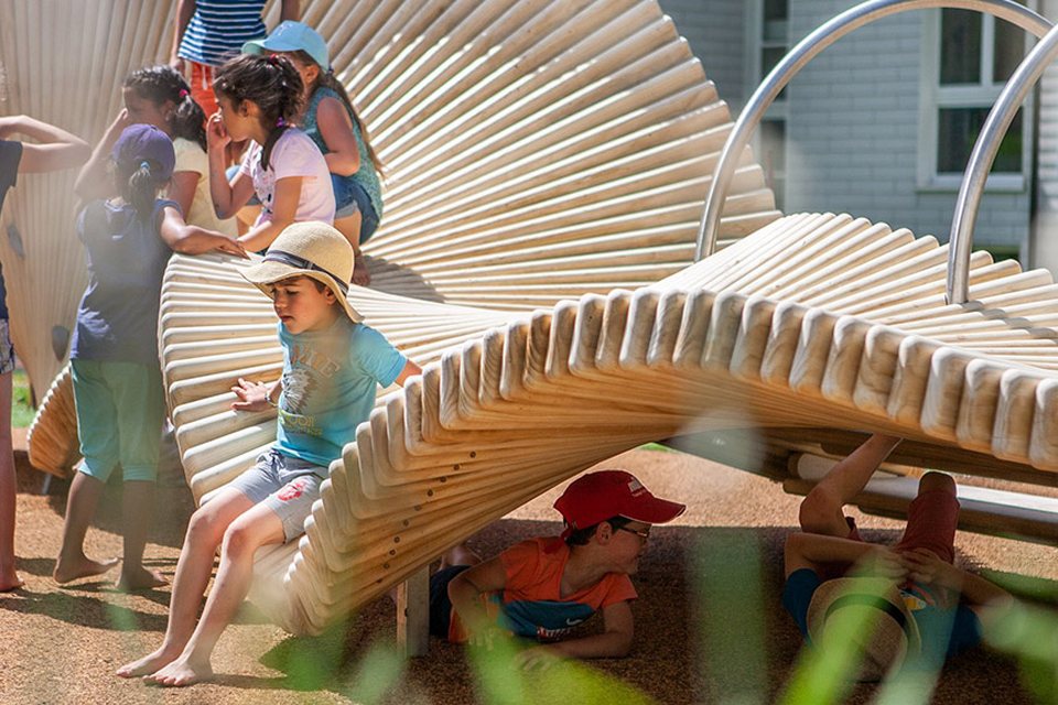 Sculpture de jeu MoveArt en bois, cachette pour enfants