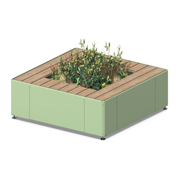 Jardiniere modulaire Parkly vegetalisee, fond blanc