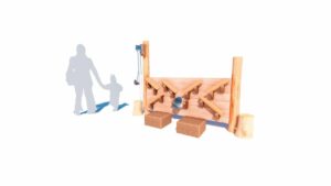 Planche à glissière et poulie pour enfants