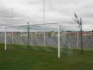 But de football à 11, À sceller, En Aluminium, Ovoïde, Avec crochet, vue 1