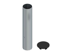 Fourreaux en aluminium pour Ø90 mm + couvercle, vue 1