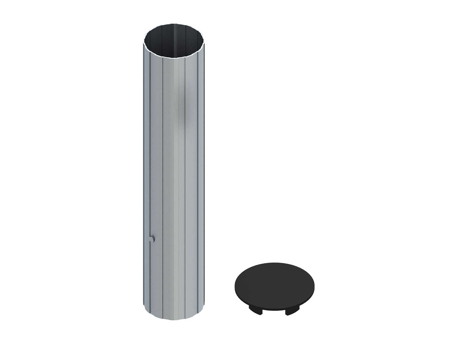 Fourreaux en aluminium pour Ø90 mm + couvercle, vue 1 Playgones Fourreaux en aluminium pour Ø90 mm + couvercle, vue 1 Playgones