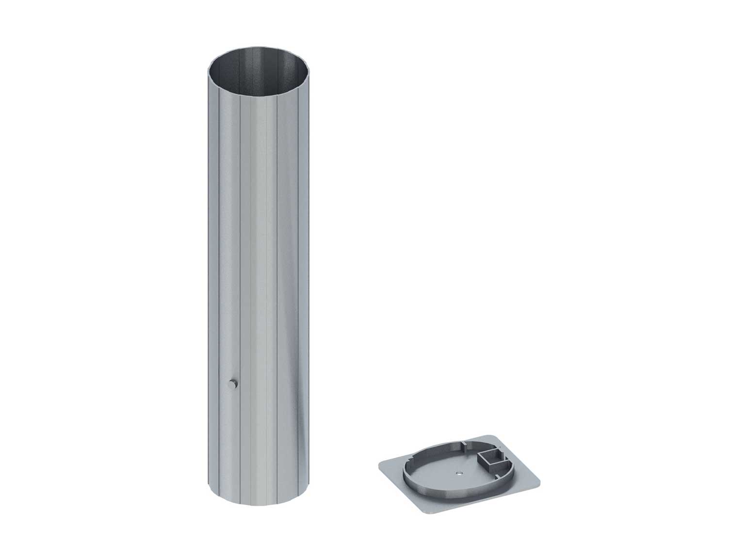 Foureaux en aluminium pour Ø101,6 mm + couvercle, vue 1 Playgones Foureaux en aluminium pour Ø101,6 mm + couvercle, vue 1 Playgones