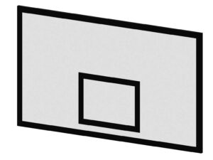 Panneau de basket compétition - 1,80 x 1,05m - En fibre de verre