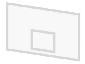 Panneau de basket compétition - 1,80 x 1,05m - En métacrylate transparent - vue 1