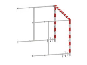 But de handball compétition, Rabattable, Acier, Standard, P2,1m, vue 1 Playgones
