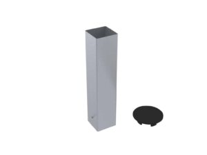 Jeu de 2 fourreaux pour poteaux - 80x80mm - vue 1