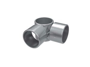 Raccord d'angle. Orientable ou 90°. 4 rivets de fixation