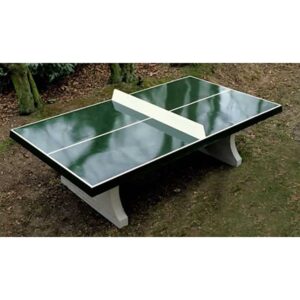 Table ping pong angles arrondis extérieur béton verte