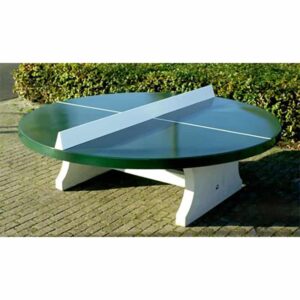 Table ping pong ronde extérieur béton verte
