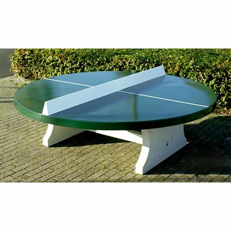 Table ping pong ronde extérieur béton verte - Playgones Table ping pong ronde extérieur béton verte - Playgones