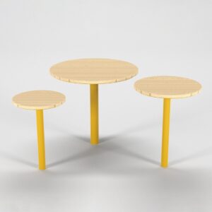 Tables rondes Skala 440 / 560 / 820 - mobilier urbain Glänta Skala distribué par Playgones