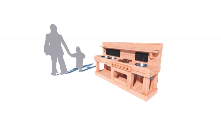 Cuisine ludique Touchwood en bois naturel