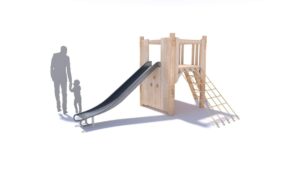 Tour (toboggan junior, filet d&rsquo;escalade, mur d&rsquo;escalade, échelle)