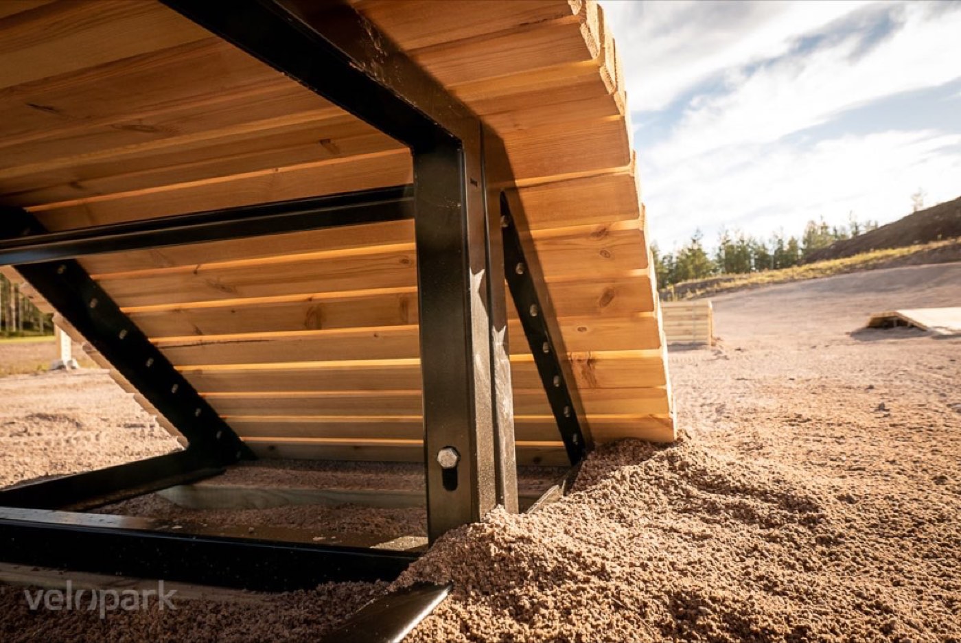 Pumptrack Velopark installé par Playgones
