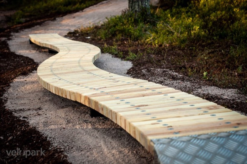 Pumptrack Velopark, réalisation Playgones