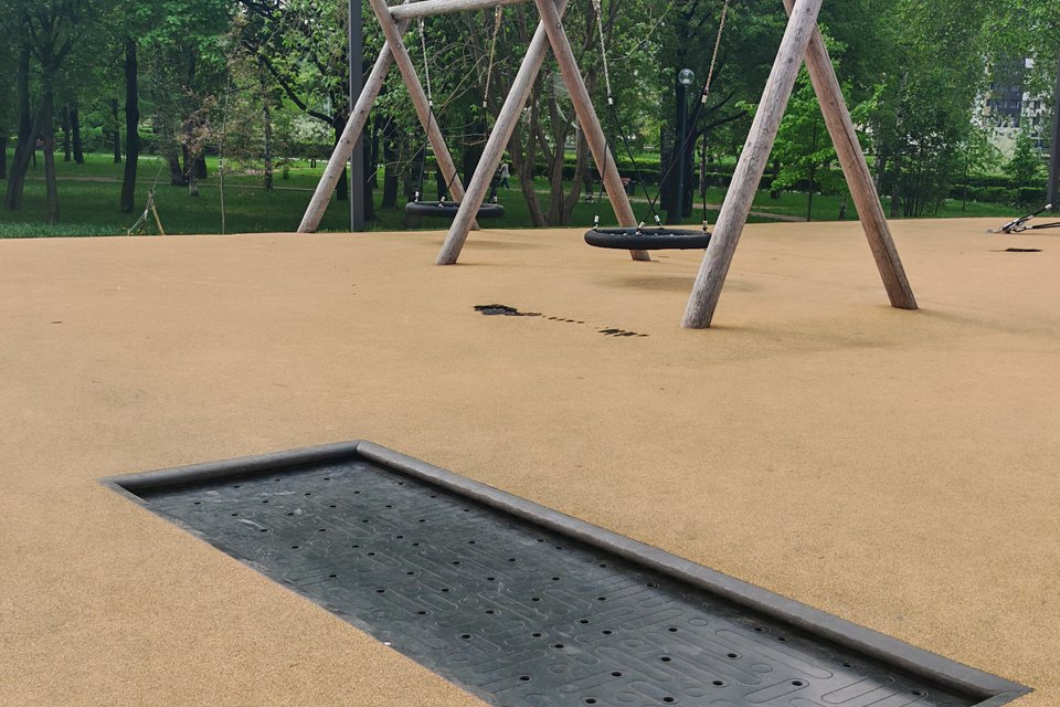 Piste de trampoline enterré Lapta T300 de 3 mètres