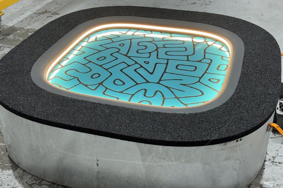 Trampoline squircle Lapta avec éclairage LED