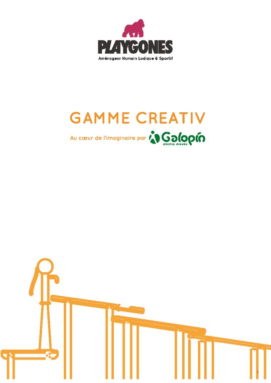 Catalogue Galopin Creativ Playgones