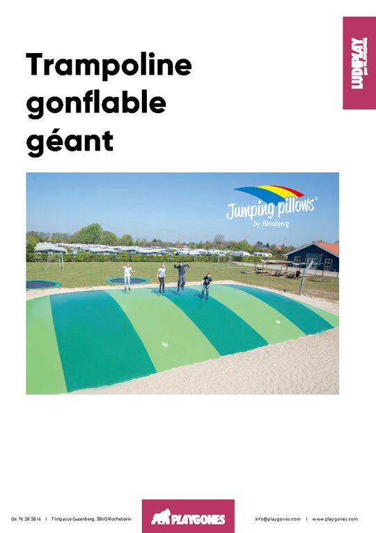 Catalogue Jumping Pillows - Trampoline géant Playgones