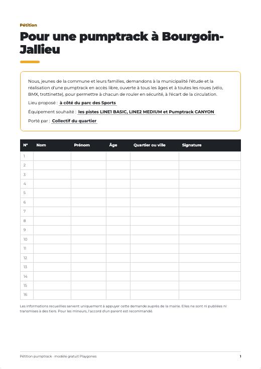 Pétition personnalisée générée en ligne