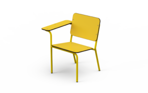 Chaise design NIILO Parkly empilable, coloris jaune - Playgones