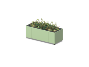 Jardinière urbaine modulaire Parkly plantée, coloris vert - Playgones