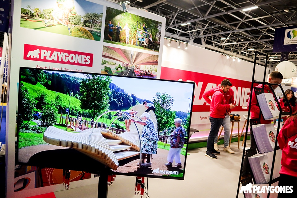 Le stand Playgones et ses réalisations à l'écran